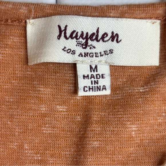 Hayden L. A. Aztec Embroidered Brown Sienna Tunic Dress Size M Southwest Boho - Picture 6 of 10